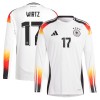 Maillot à Manches Longues Allemagne Wirtz 17 Domicile Euro 2024 Pour Homme